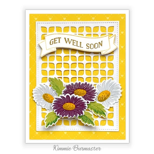 Sunny Studio Stamps: Cheerful Daisies Customer Card by Kimmie Burmaster