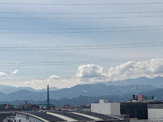 橋本アリオから見える山脈