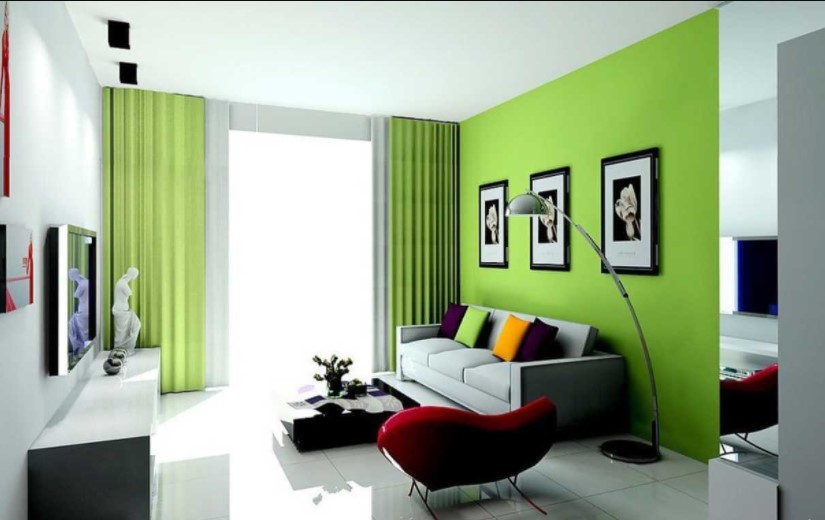 wall colour combination for small living room