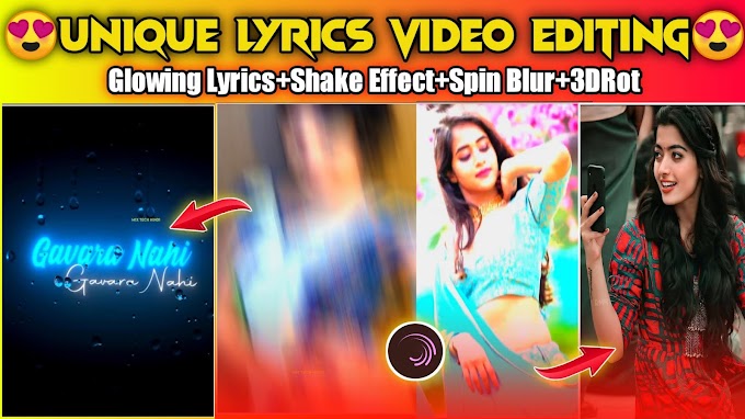 Unique Lyrics Video Preset Alight Motion | Alight Motion New Style Editing