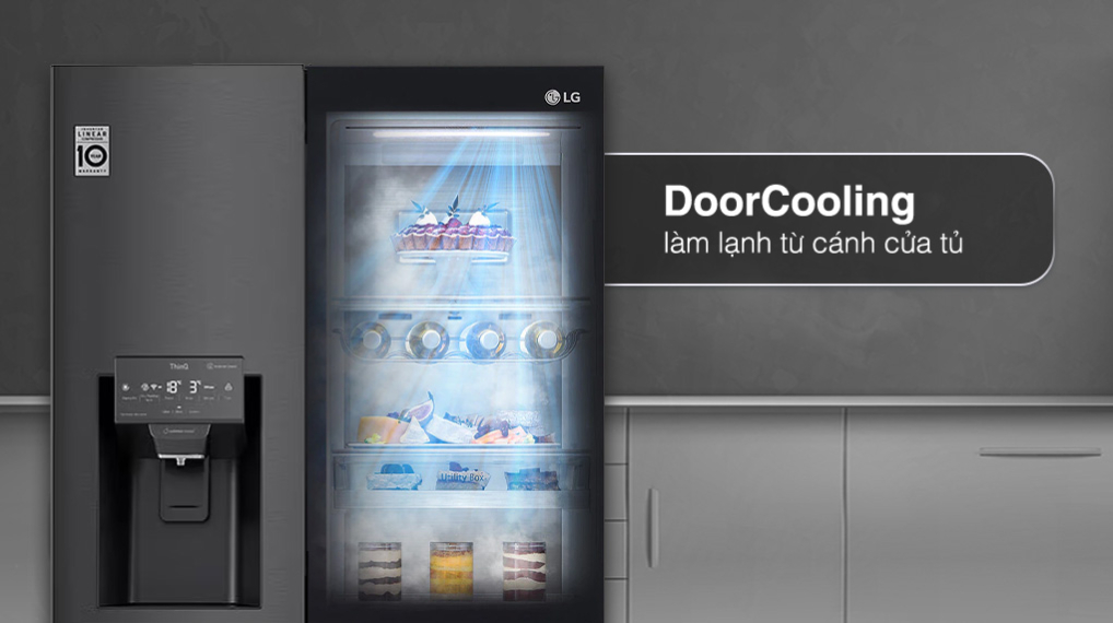làm lạnh - Tủ lạnh LG Inverter 496 lít Multi Door InstaView Door in Door GR-X22MBI