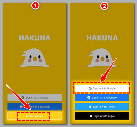خطوات إنشاء حساب حاكونا لايف HAKUNA Live (1)