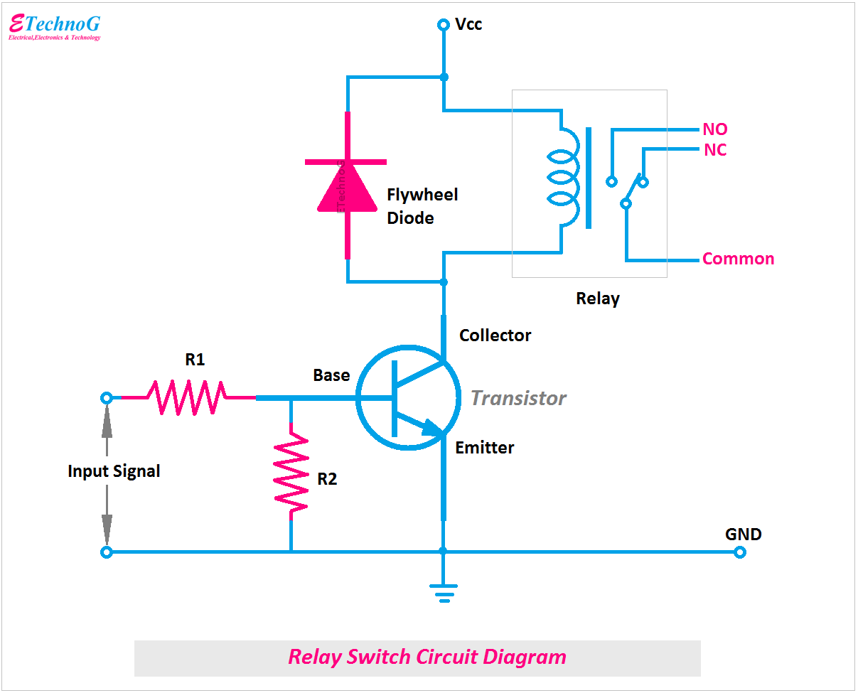Relay Switch Circuit Diagram, Circuit diagram of relay switch
