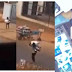 Army men spotted hiding as heavily armed bank robbers cart away sacks of money in Edo (Video)