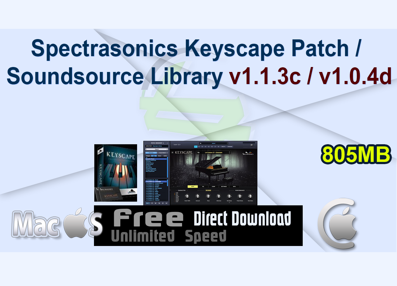 Spectrasonics Keyscape Patch / Soundsource Library v1.1.3c / v1.0.4d