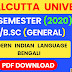 CU B.A/B.SC 1st Semester Modern Indian Language Bengali (General) 2020 Question Paper | B.A/B.SC Modern Indian Language Bengali (General) 1st Semester 2020 Calcutta University Question Paper