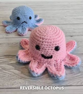 PATRON GRATIS PULPO REVERSIBLE AMIGURUMI 50265 🐙