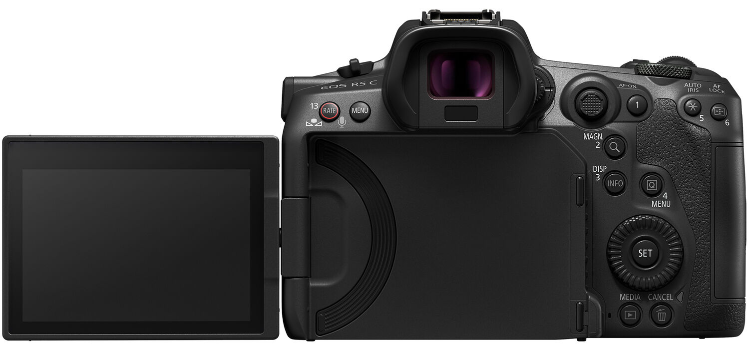Canon EOS R5C, вид сзади