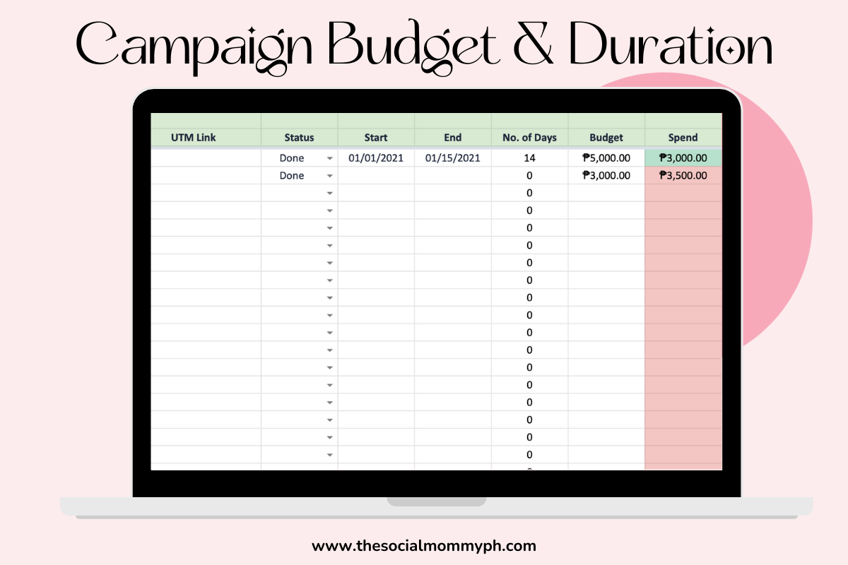 Free Campaigns Monitoring Template for Marketers