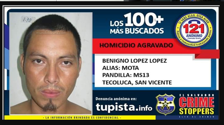 El Salvador: Pandillero que fue uno de los 100 mas buscados en el país / Ahora será condenado a 30 años de cárcel por matar a una mujer