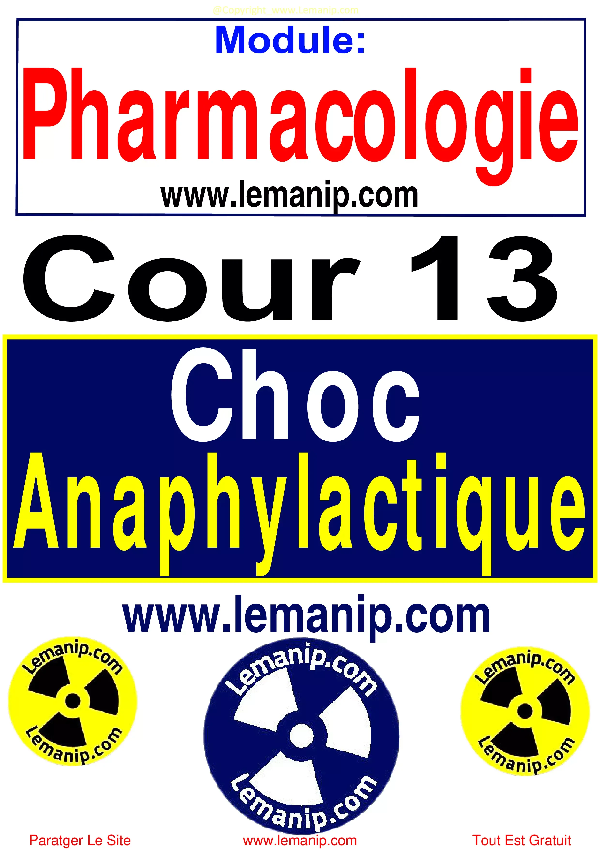 Le Choc Anaphylactique