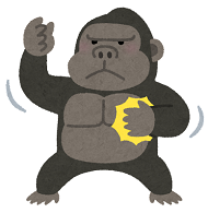 Drumming gorilla