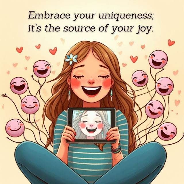 Embrace your uniqueness; it's the source of your joy.