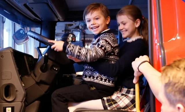 Crown Princess Victoria, Prince Daniel and Princess Estelle. Prince Oscar wore a triton cashmere jumper by Bonpoint