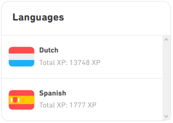 Duolingo Languages Exp