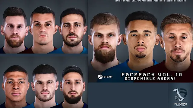 PES 2021 New Facepack Vol. 10 Season 2022