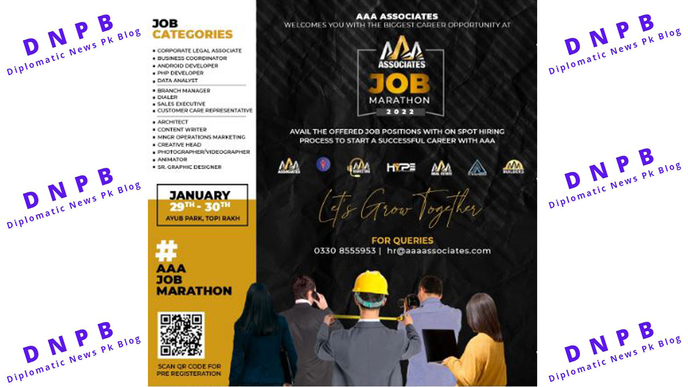 In the essence of PM's vision of "Kamyab Jawan", AAA Associates brings "AAA Job Marathon 2022"