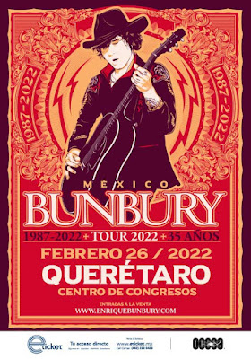 Bunbury llegará a Querétaro con concierto presencial este 2022