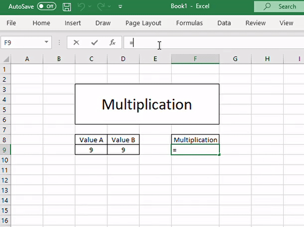 الطرح في Excel
