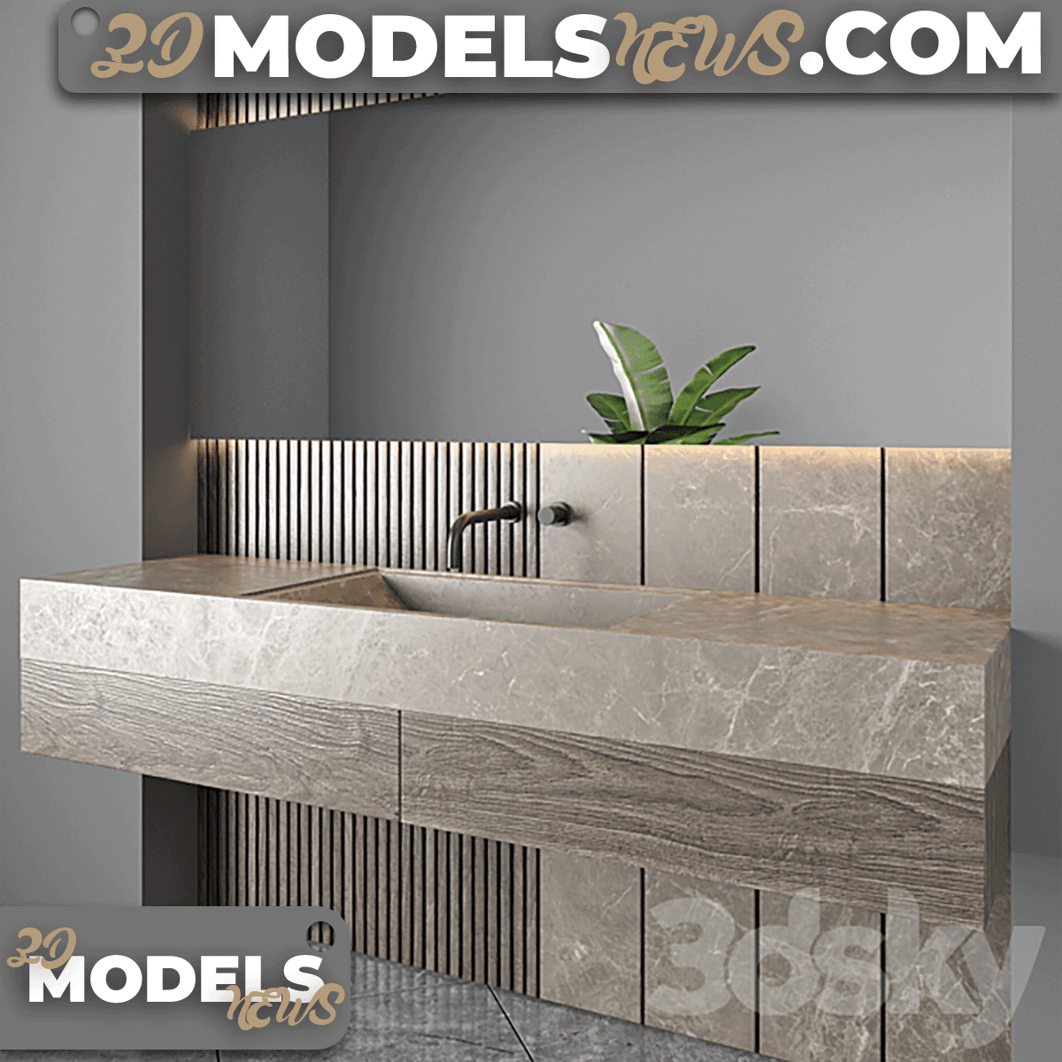bathroom furniture model set 65 2