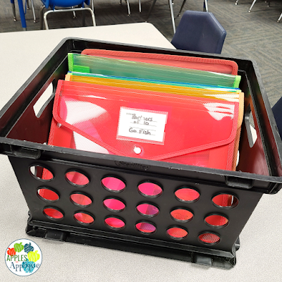 Organizing and Storing Small Group Materials | Apples to Applique