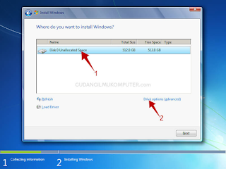 Cara Instal Windows 7 dengan Flashdisk Lengkap dengan Gambar