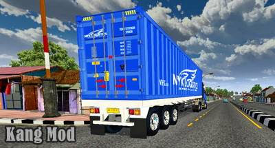 mod fuso trailer container peti kemas panjang 40ft