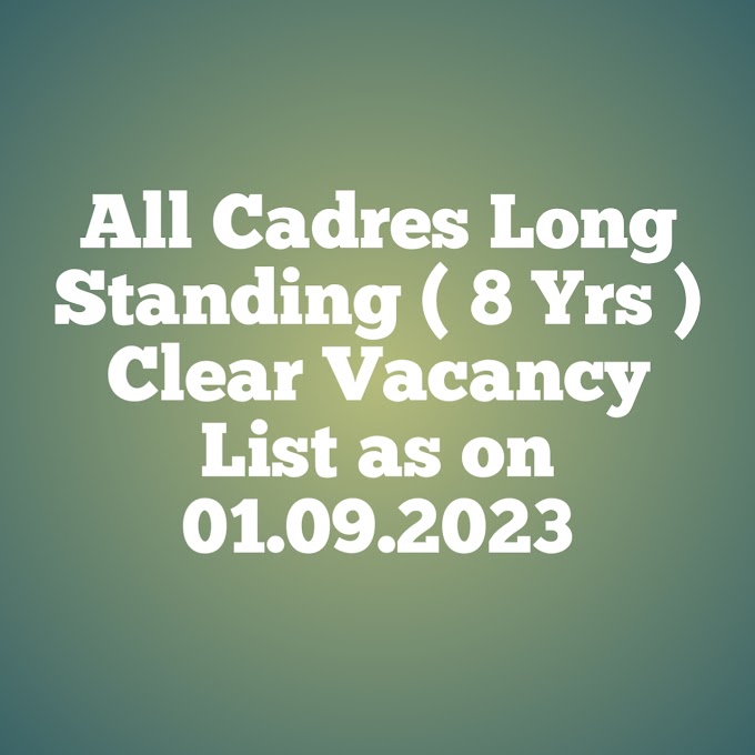 Tentative long standing vacancies as on 01.09.2023(GHM-SA-SGT-LP-PET) SIDDIPET DISTRICT