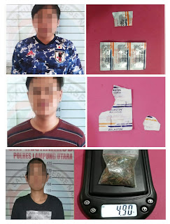 Satres Narkoba Polres Lampung Utara ringkus tiga orang terduga penyalah narkoba