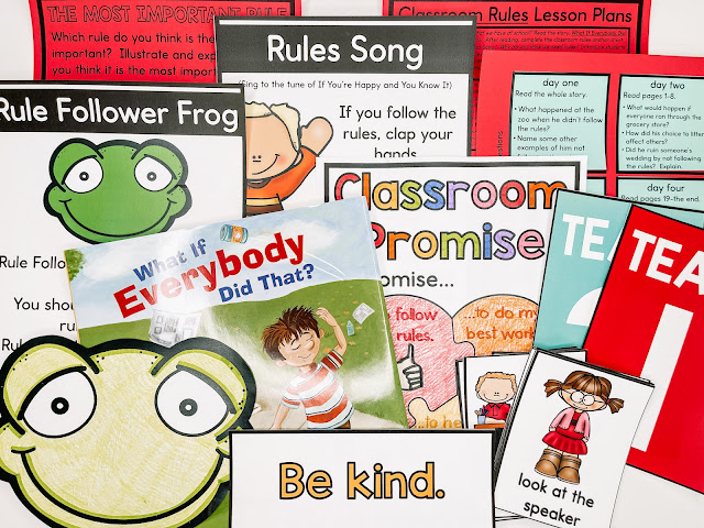 Teaching classroom rules in an engaging way with posters, anchor charts, games, mini lessons, and more!