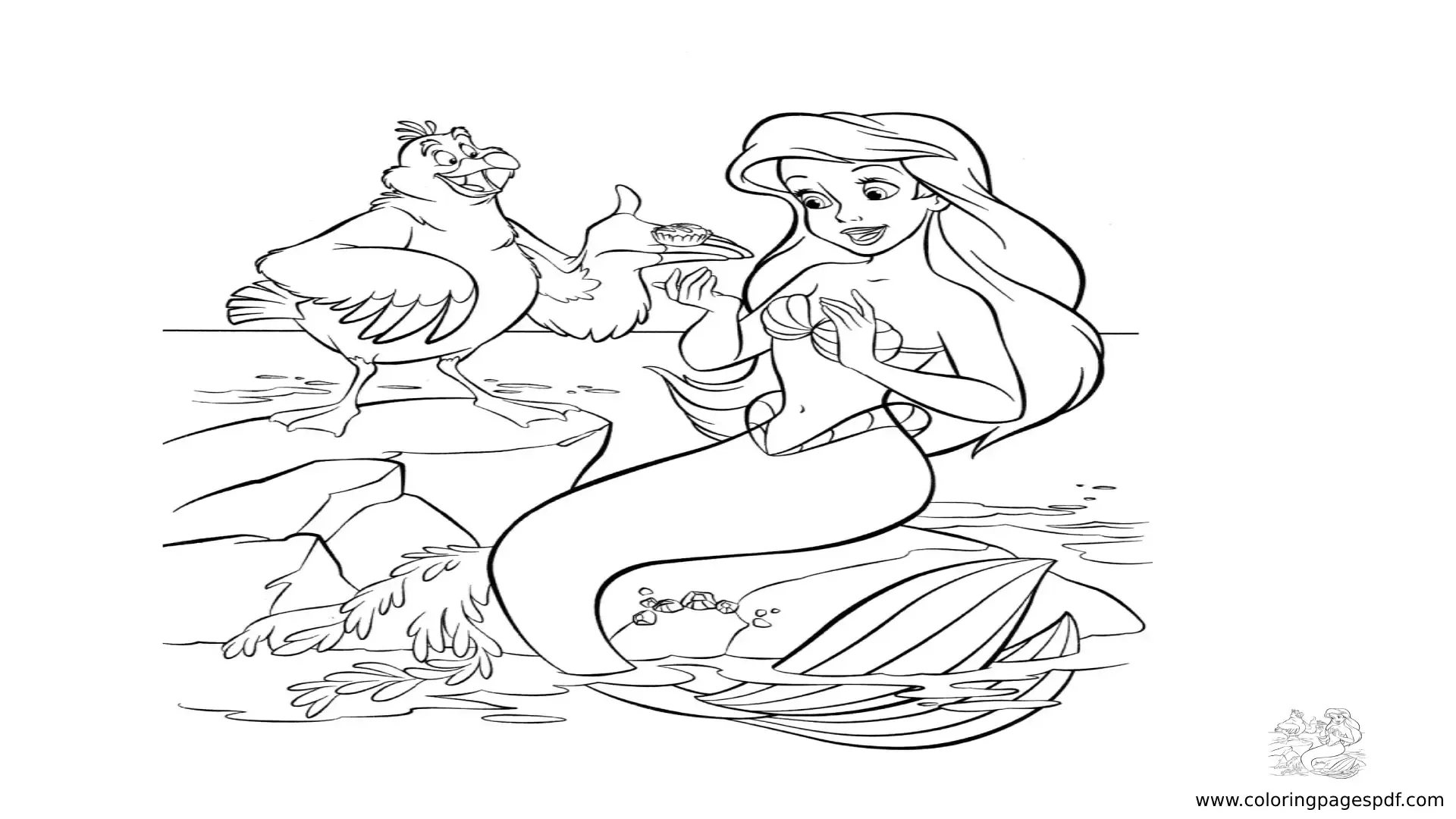 Coloring Pages Of Ariel And Scully