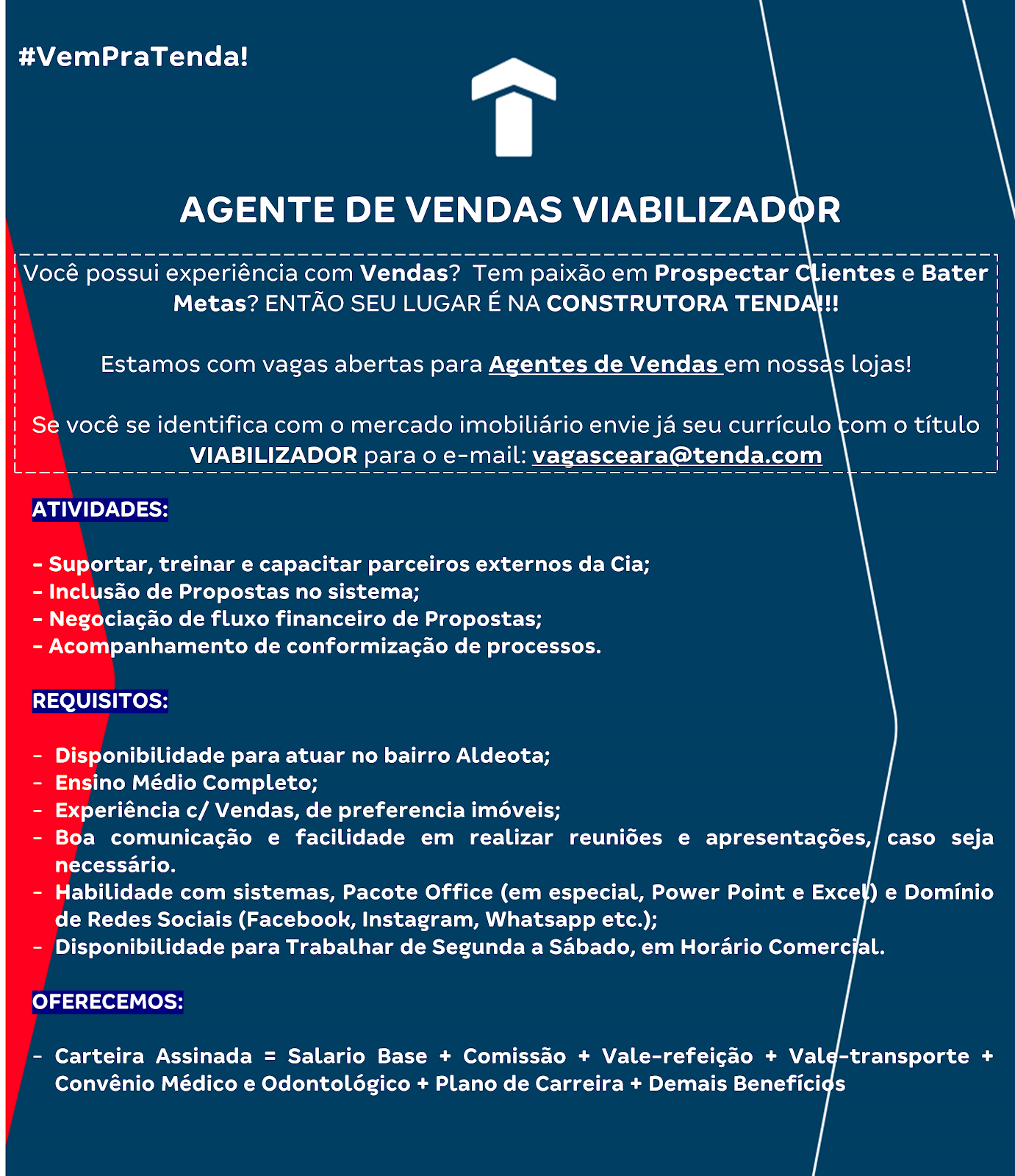 AGENTE DE VENDAS VIABILIZADOR(A)