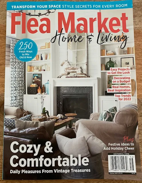 Photo of the cover of Flea Market Home & Living Magazine.