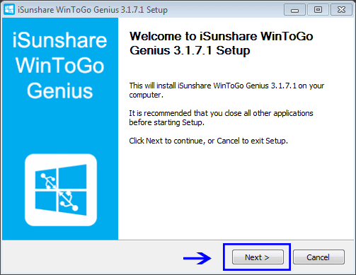 install iSunshare WinToGo Genius