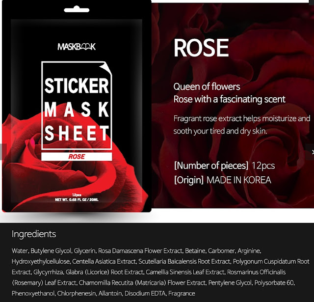 Sulmae Rose Maskbook Sticker Mask Sheet Review