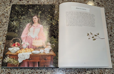 interior spread from the Cottagecore Baking Book showing author Kayla Lobermeier