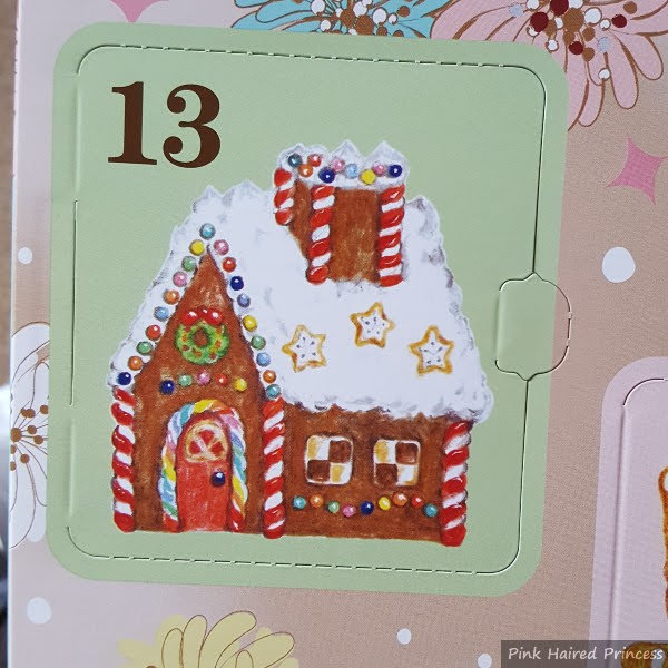 Paul & Joe Makeup Collection 2021 advent calendar day 13 gingerbread house illustration on door