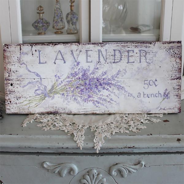 Lavender 50 cents a Bunch Sign by Debi Coules