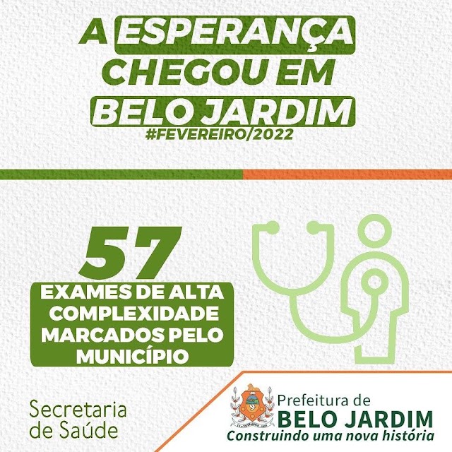 A ESPERANÇA CHEGOU EM BELO JARDIM-PE