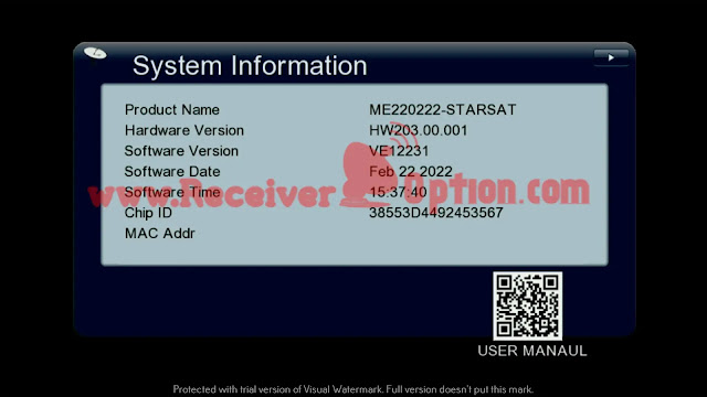 STARSAT GX6605S U25 VE12231 التحديث الجديد 24 فبراير 2022