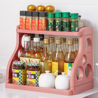 2LK Multifunction Organizer 2 Layer Kitchen Shelf Rack