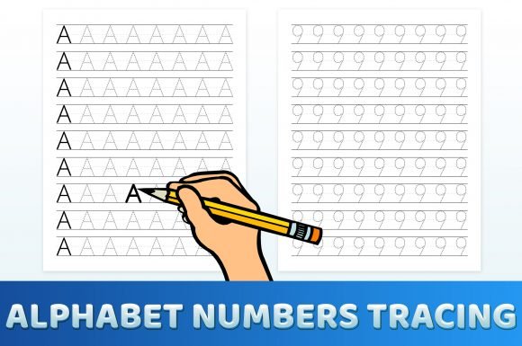 Crella Tracing Letters and Numbers Worksheets Compatible with Cameo Silhouette Studio, Cricut and other cutting machines for any crafting projects.
