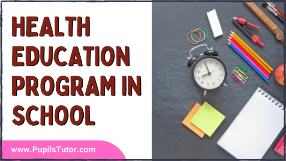 What Is School Health Programme? - Briefly Discuss The Role Of Health Education Program In School | What Are Key Components Of School Health Programme - www.pupilstutor.com