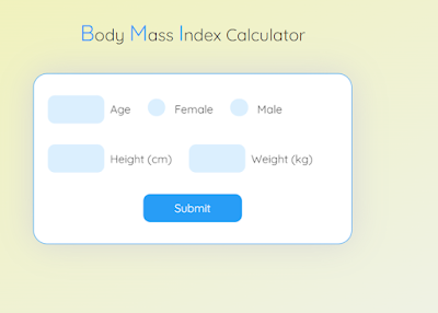 Create BMI Calculator Using HTML,CSS & JavaScript