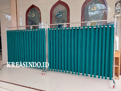 Repeat Order Ketiga Hijab Masjid Pesanan Masjid Jami' Arrahim di Kalideres Jakarta barat