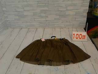 中古品　子供服　１００ｃｍ　ブラウン　スカート　２２０円