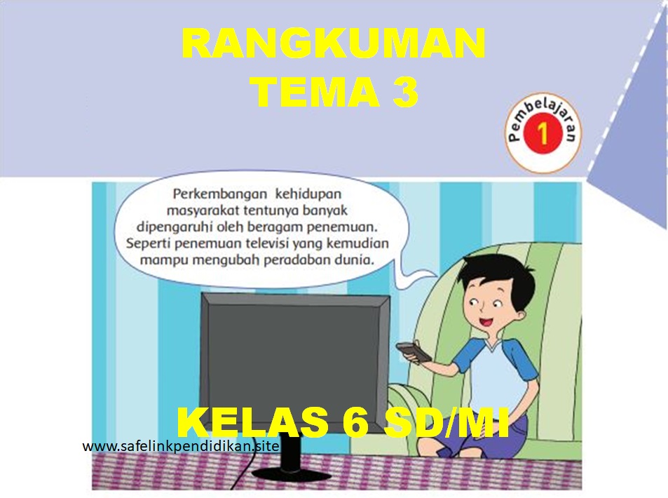 Rangkuman Materi Pembelajaran Tema 3 Kelas 6