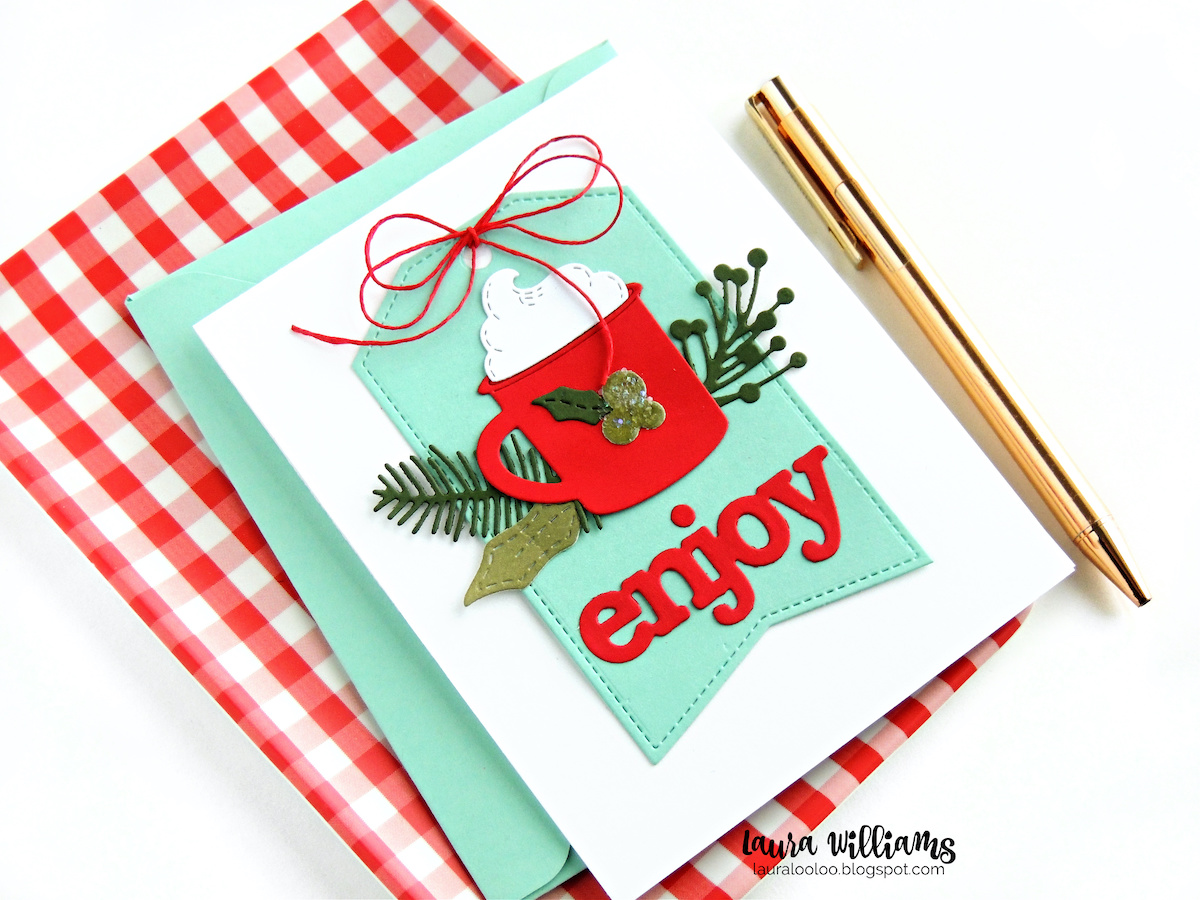 Enjoy a Cup of Christmas Cheer handmade Holiday Card idea