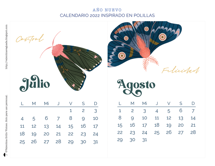 Valentina Vaguada: Calendario 2022