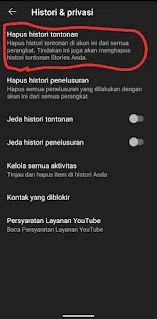 Cara Menghapus History Tontonan dan Penelusuran YouTube di Laptop dan Hp